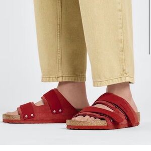 NEW Birkenstock Uji Nubuck-Suede Leather in
Sienna Red size EU38